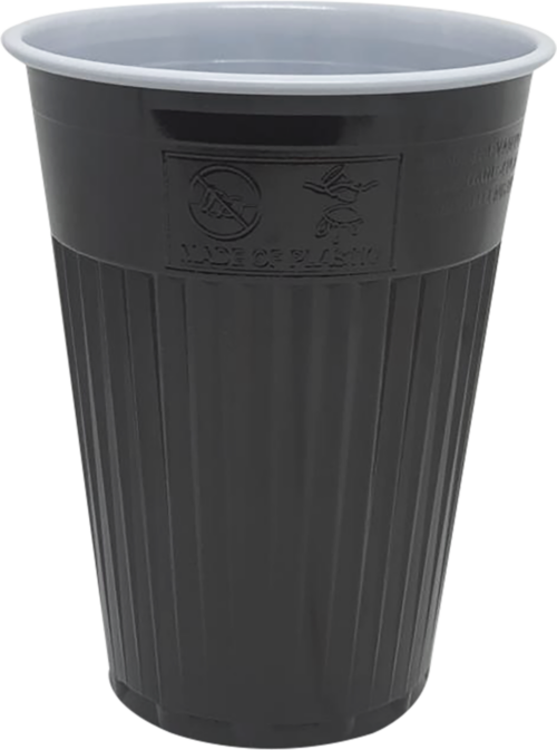 Automatenbecher 180 braun längsgeriffelt