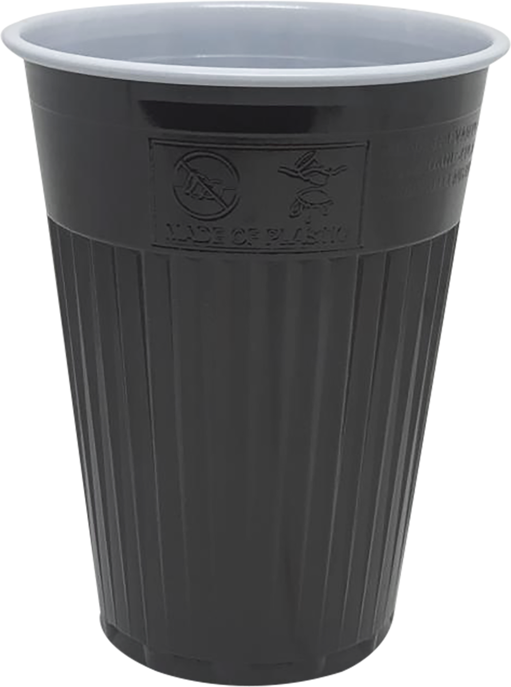 Automatenbecher 180 braun längsgeriffelt
