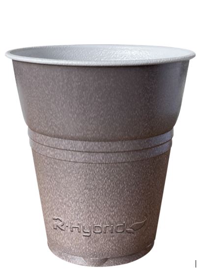 Vending plastic cup -150 - brown EVO r-Hybrid